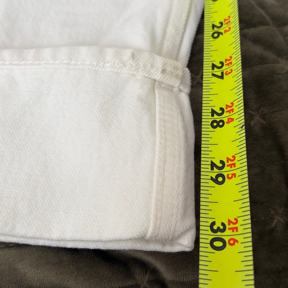 NWT Madewell Low-Slung Baggy Wide Leg White Denim Jeans rigid cotton size 32 - Picture 14 of 15